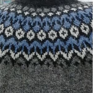 Pull Riddari gris bleu S M trIScote